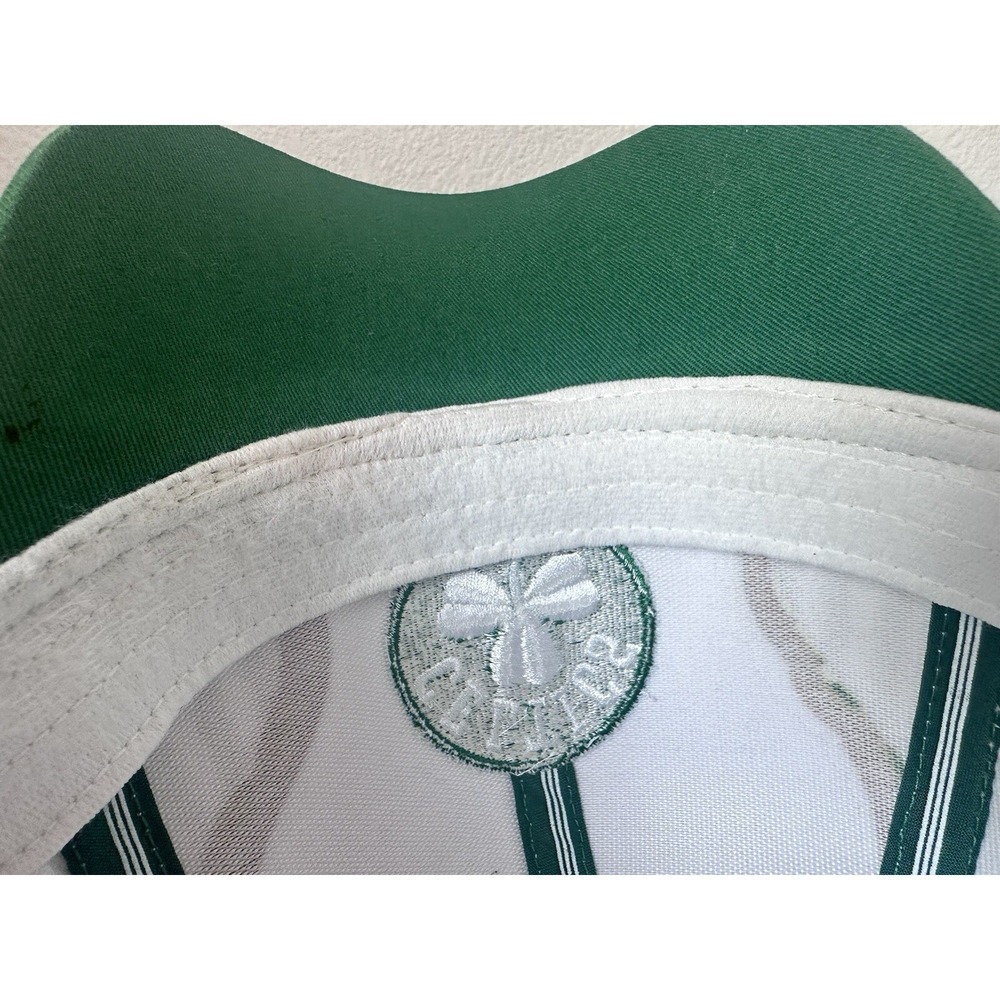 White Boston Celtics Hat Cap Fitted Mens OSFM  NBA Adidas Modern Active Wear - Picture 12 of 15